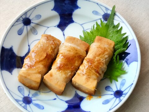 高野豆腐の豚肉巻き＊ハニージンジャーソース